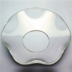 Bobeches - Wave Edged Round Glass Drip Catchers